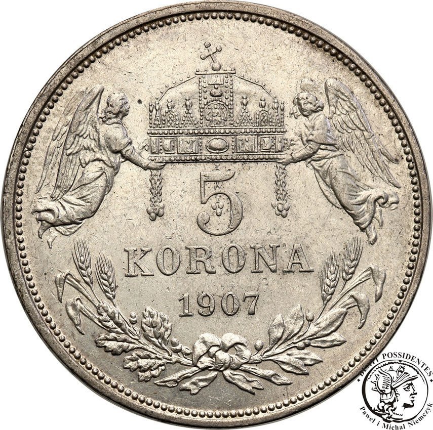 Węgry. 5 koron 1907
